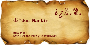 Édes Martin névjegykártya