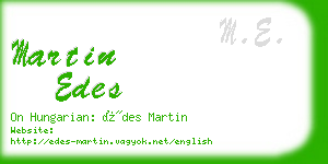 martin edes business card